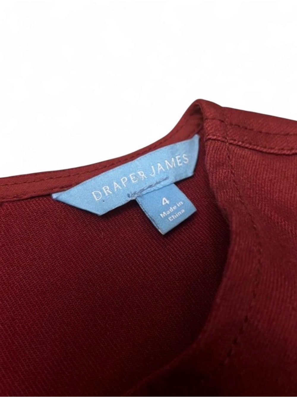 Draper James Burgundy Fit-and-Flare Midi Dress - Picture 3 of 8